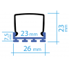 Perfil aluminio PHL37 (por metro)